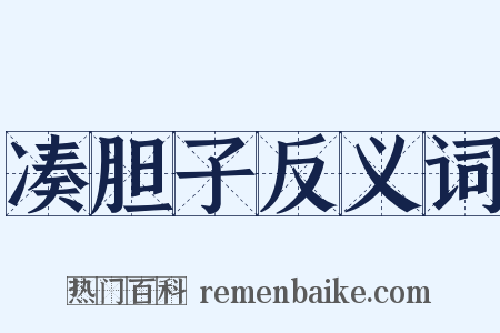 凑胆子反义词是什么意思的图片